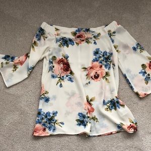 Oddy Off the shoulder floral blouse